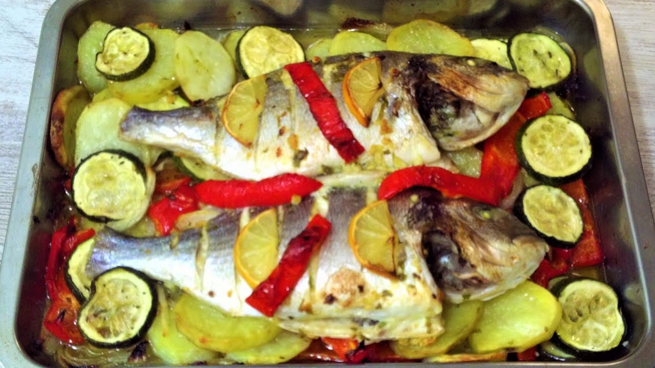 recetas dorada al horno con verduras