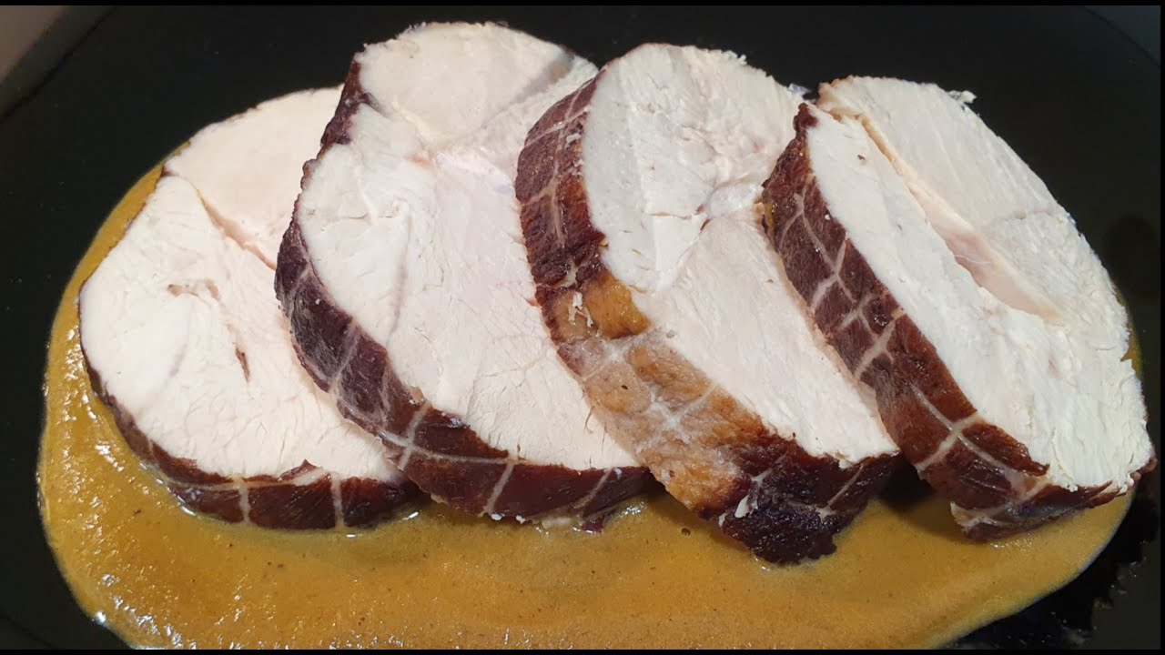 redondo de pavo relleno en salsa