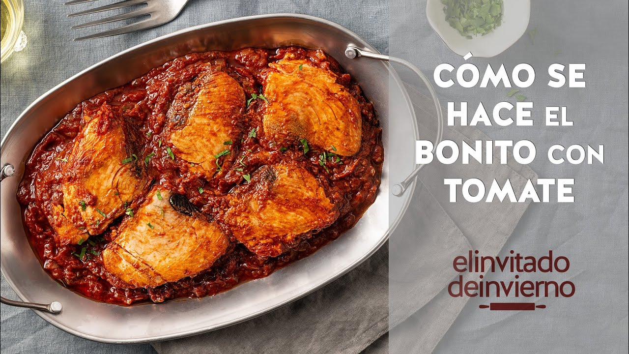 rodajas de bonito con tomate