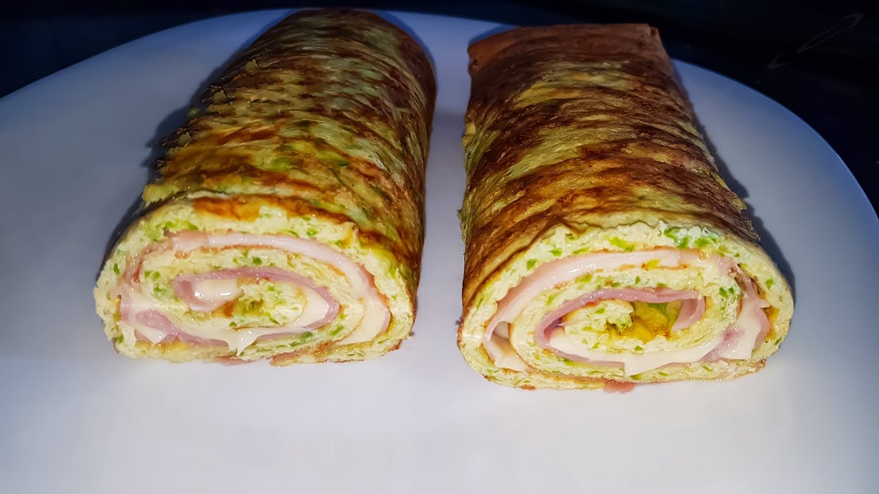 rollo de calabacin jamon y queso