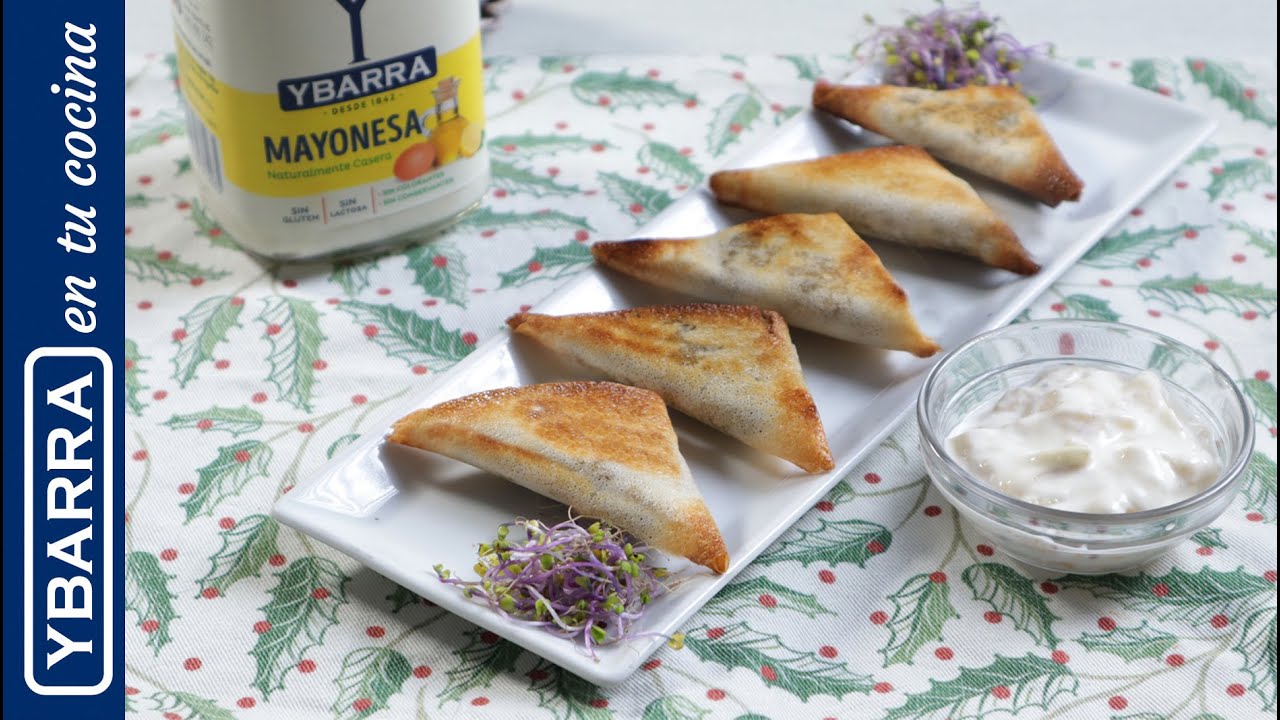 samosas de morcilla y manzana