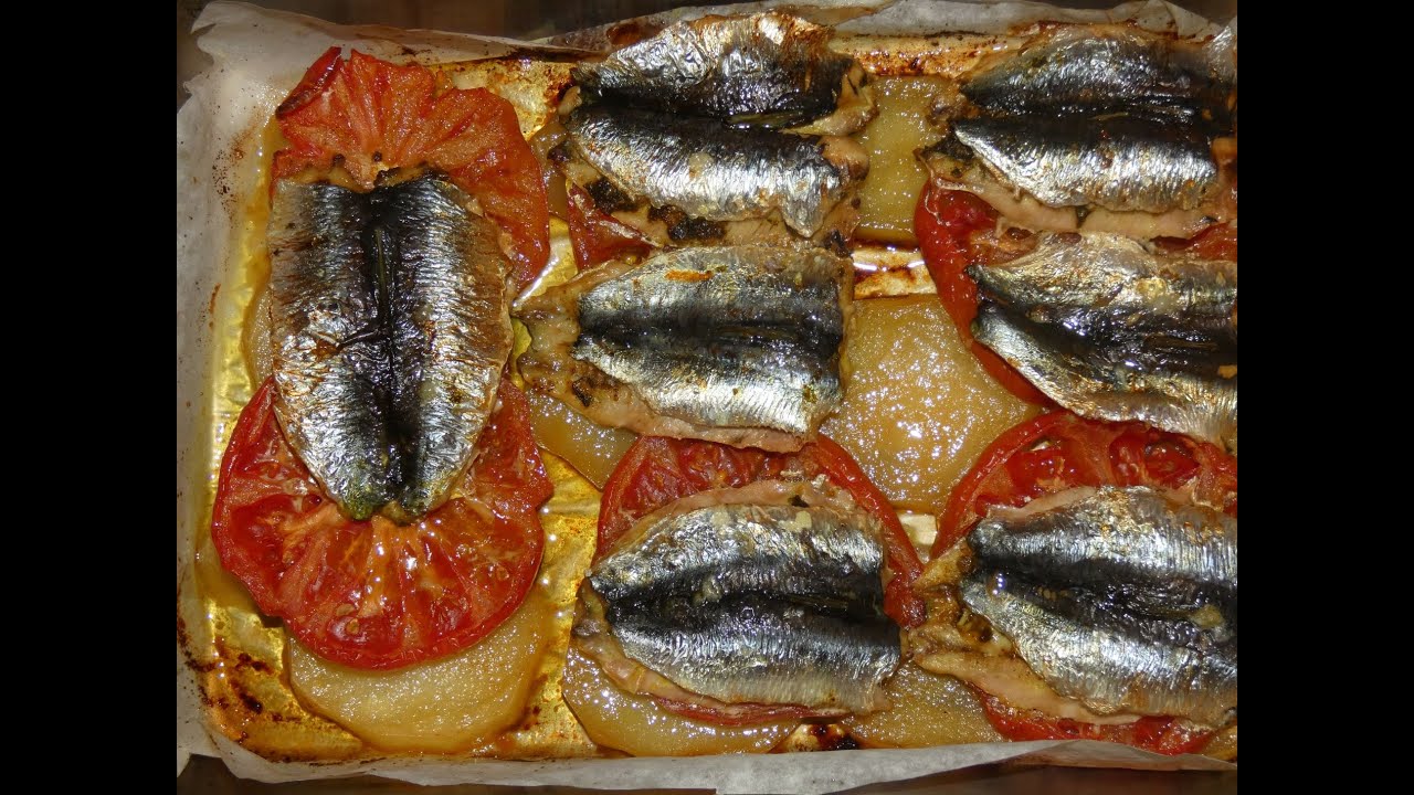 sardinas al horno con verduras