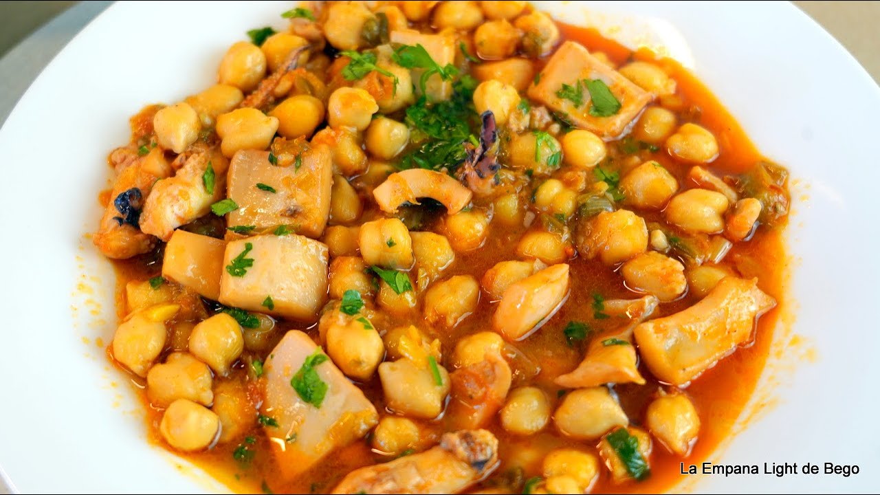 sepia con garbanzos de bote