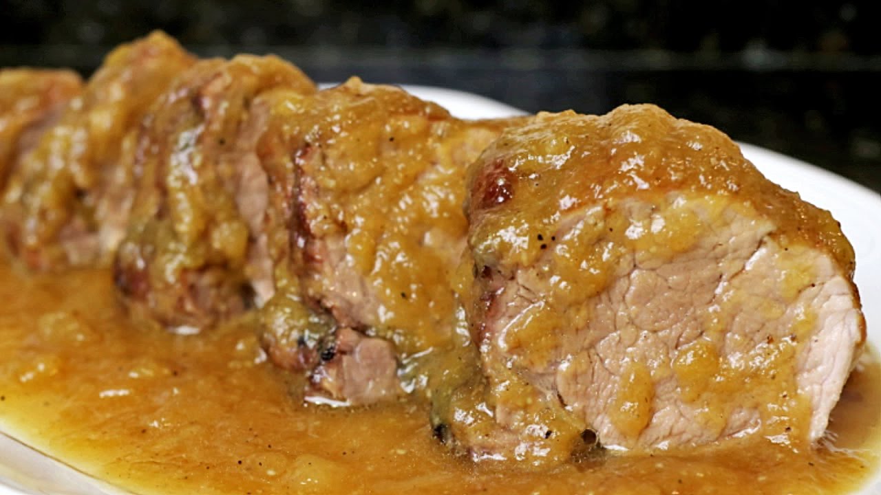 solomillo de cerdo con salsa de manzana