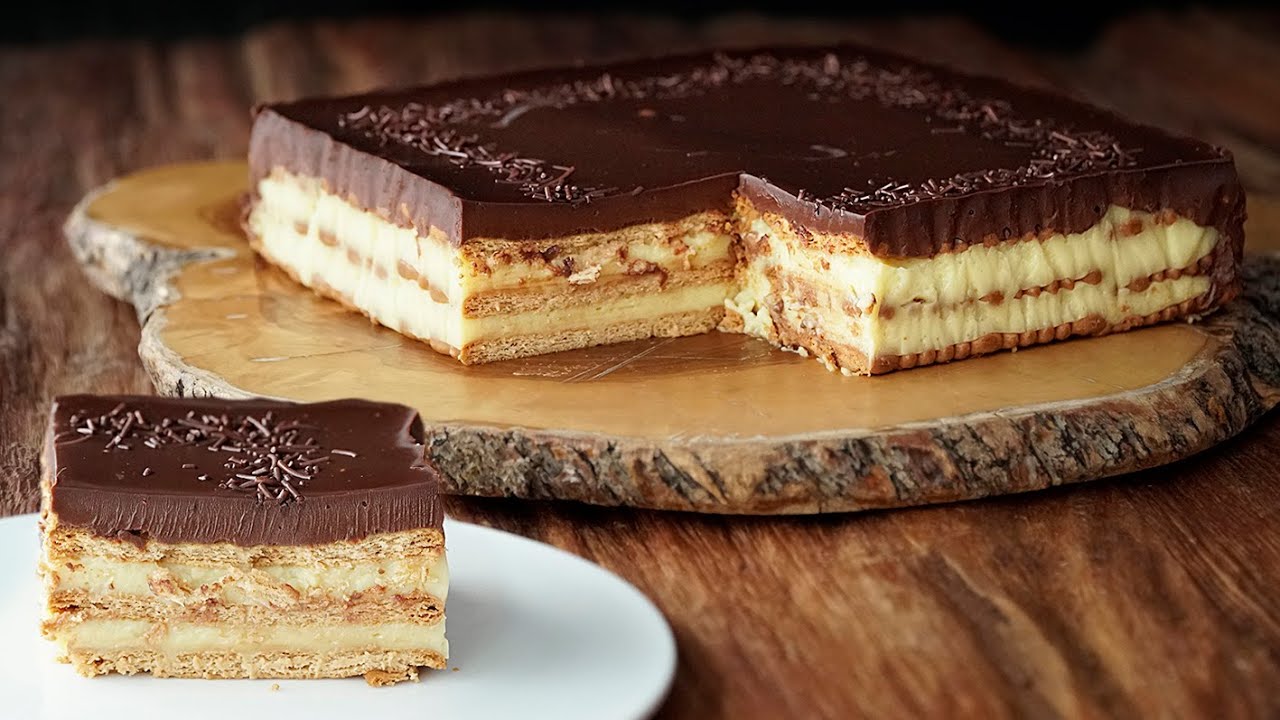 tarta de la abuela con galletas napolitanas