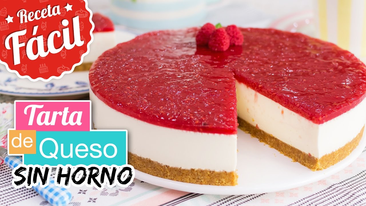 tarta de queso y fresas sin horno