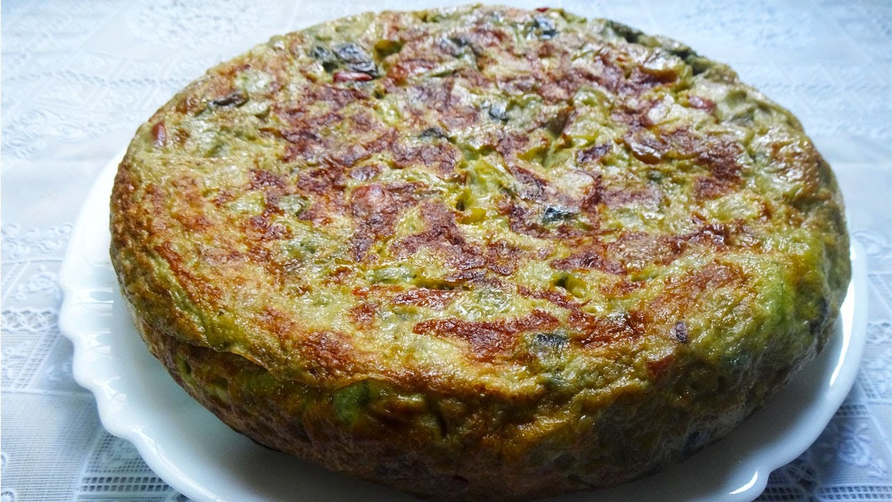 tortilla de calabacín y berenjena