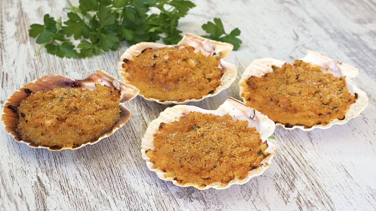 vieiras al horno con bechamel