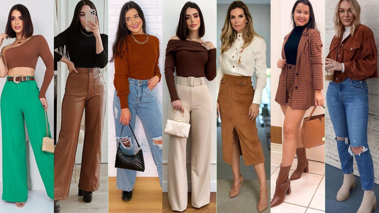 combinar color cafe en ropa