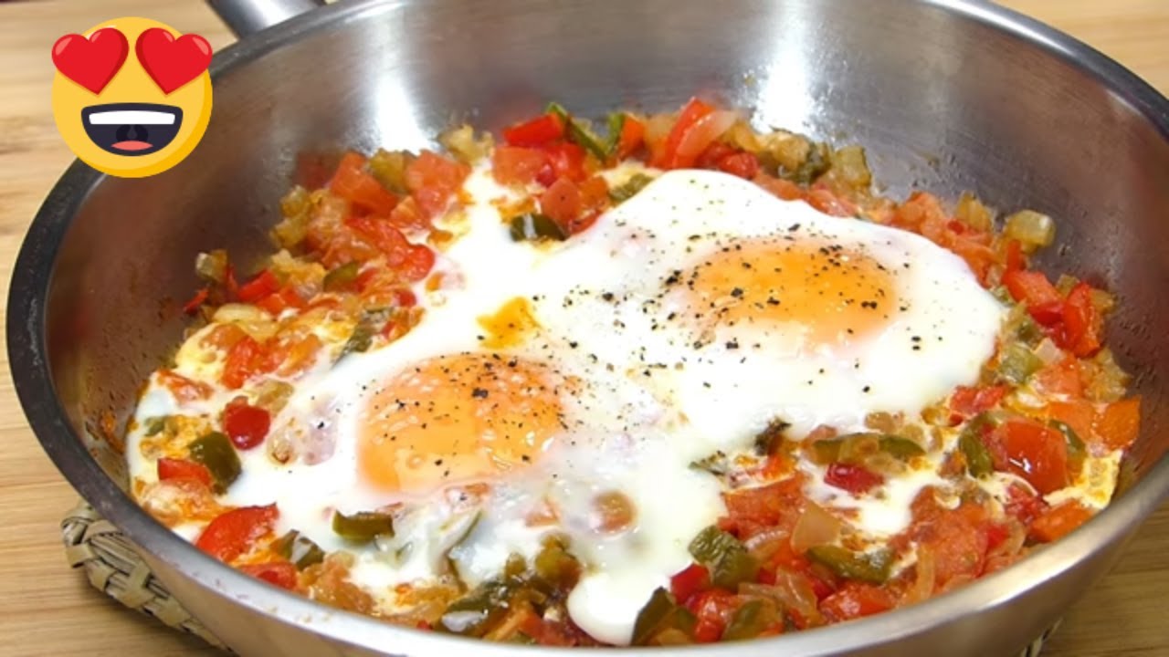 huevos al plato con verduras