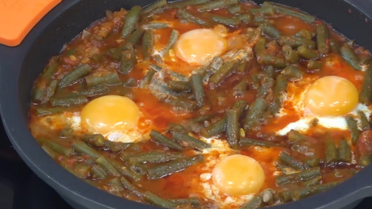 judías verdes salteadas con huevo
