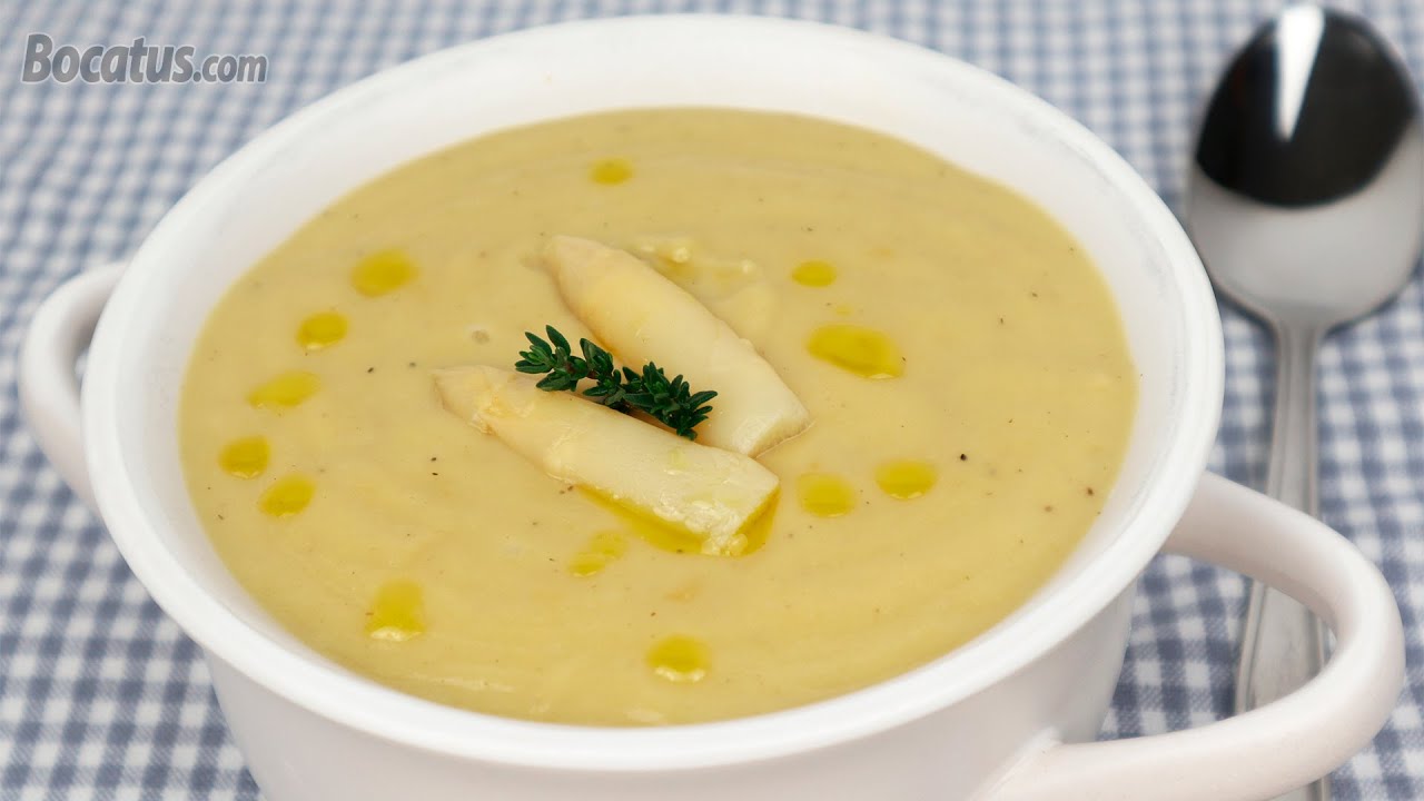 receta de crema de espárragos blancos